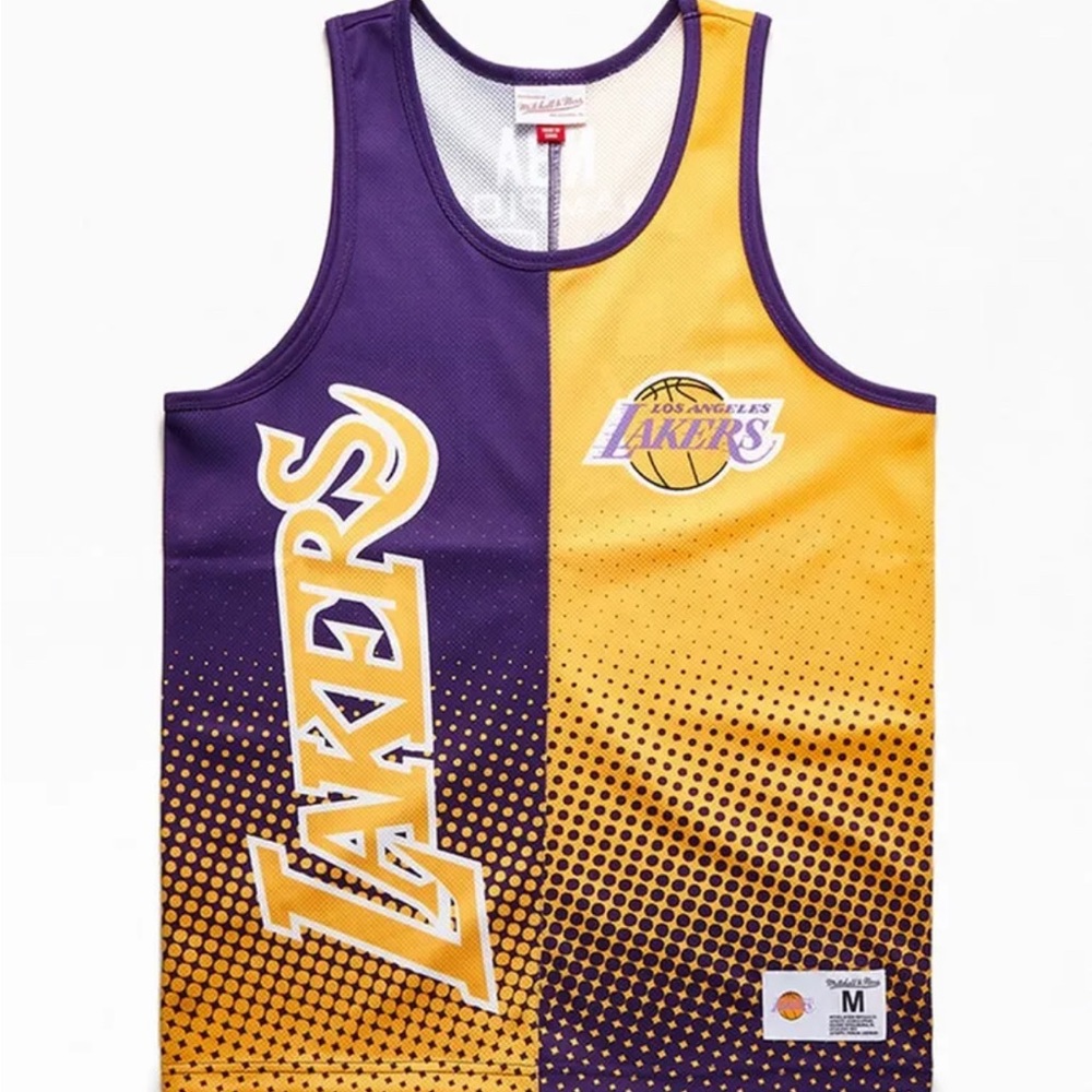 NEW Mitchell & Ness H&A HOME AND AWAY LA Lakers TANK TOP Jersey CHAMPIONS Shirt